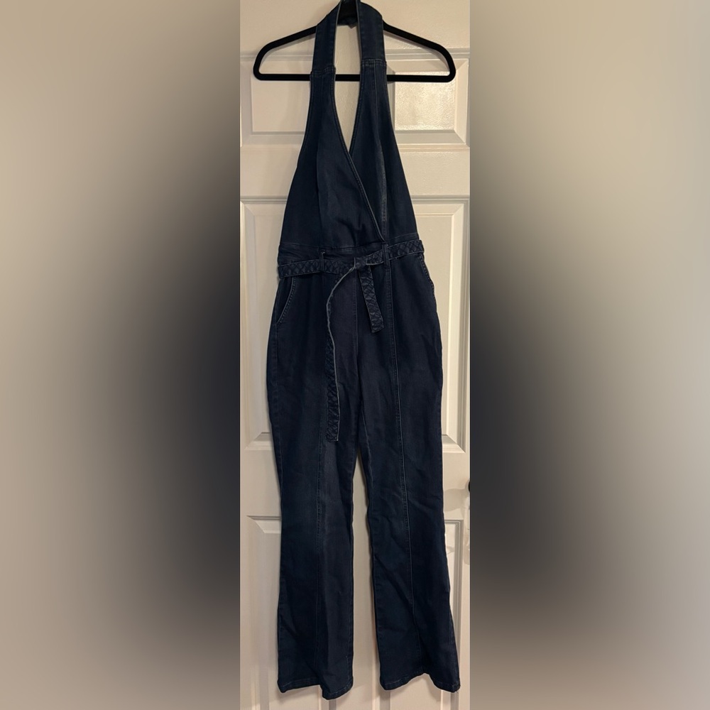 VENUS Halter Denim Jumpsuit, size 8